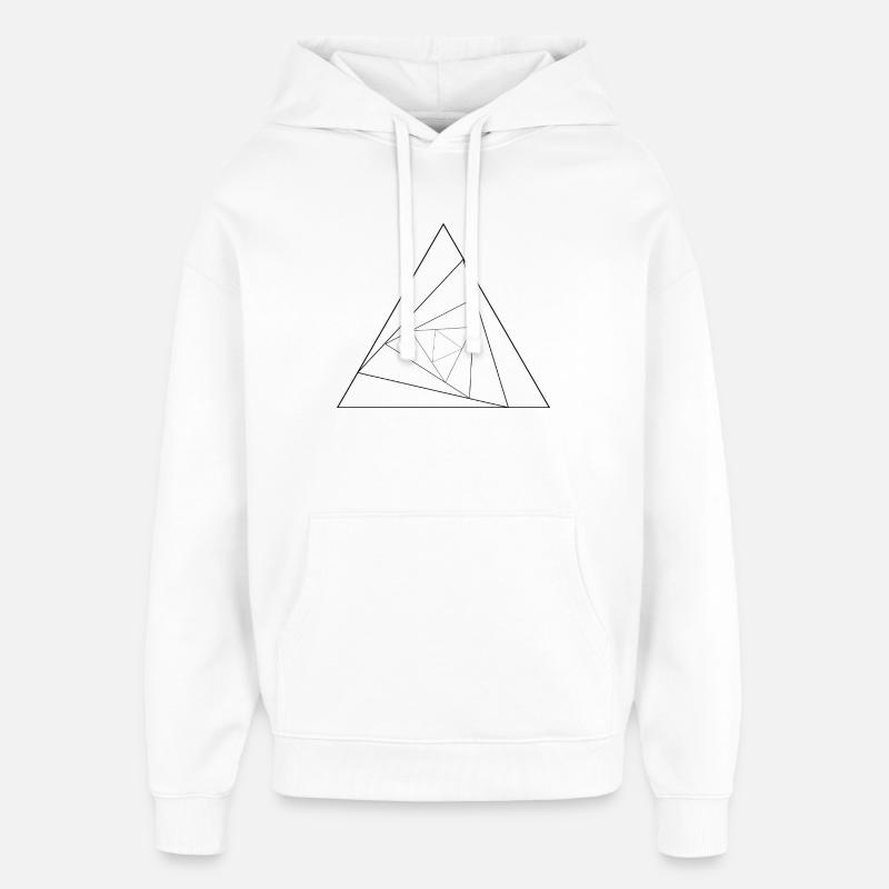 Triangle triangulaire - Sweat à capuche unisexe Stanley/Stella Oversized - blanc