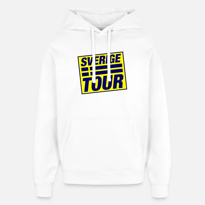 Drapeau du circuit de Suède - Sweat à capuche unisexe Stanley/Stella Oversized - blanc