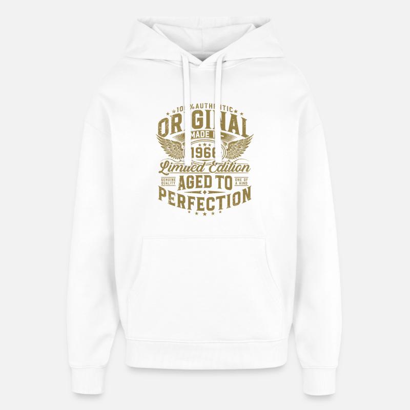 Cadeau d’anniversaire original de 1966 - Sweat à capuche unisexe Stanley/Stella Oversized - blanc