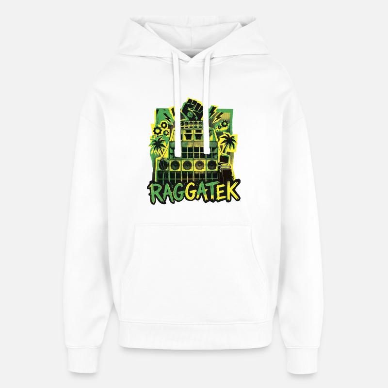 Système de son Raggatek Jungle - Sweat à capuche unisexe Stanley/Stella Oversized - blanc