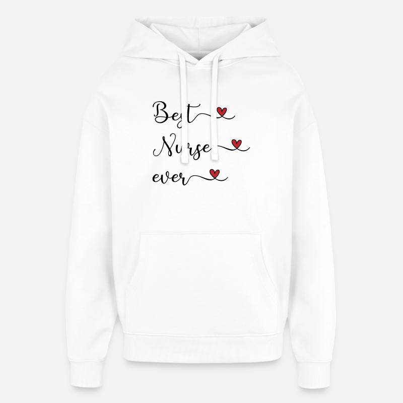 Infirmière - meilleure infirmière - Sweat à capuche unisexe Stanley/Stella Oversized - blanc