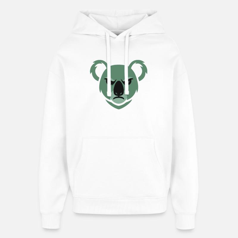 Koala en colère - Sweat à capuche unisexe Stanley/Stella Oversized - blanc