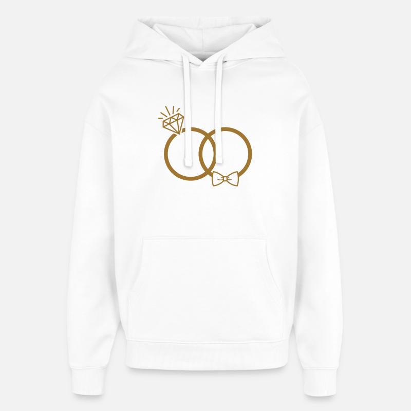Alliances - Sweat à capuche unisexe Stanley/Stella Oversized - blanc