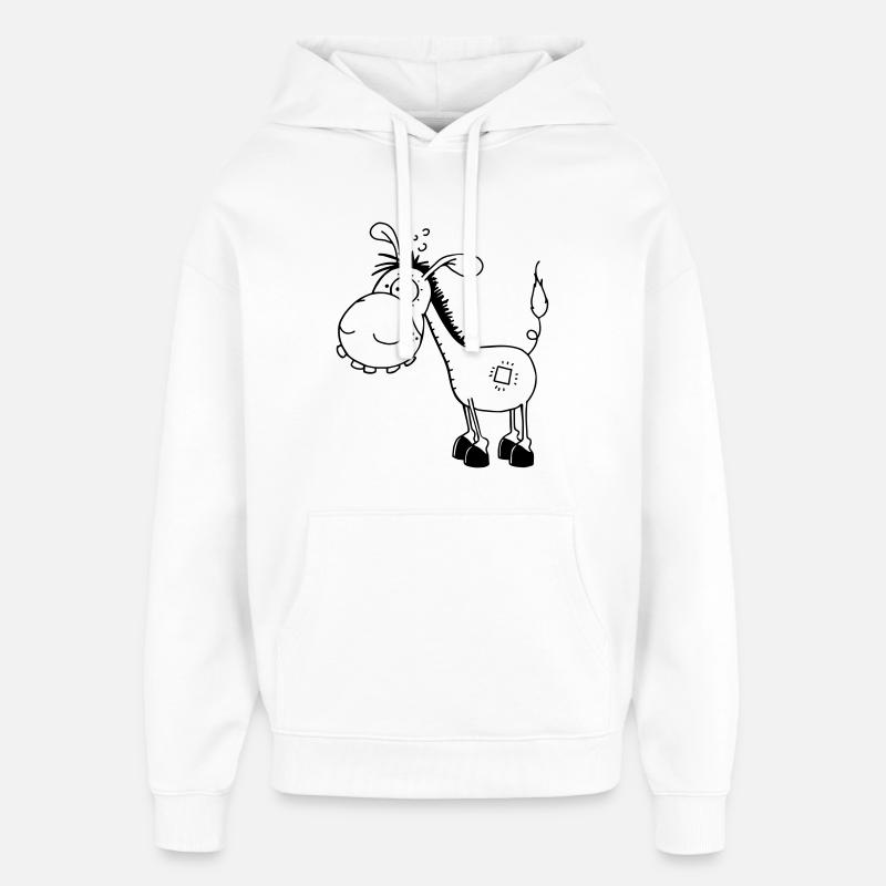 Petit âne drôle - ânes - Sweat à capuche unisexe Stanley/Stella Oversized - blanc