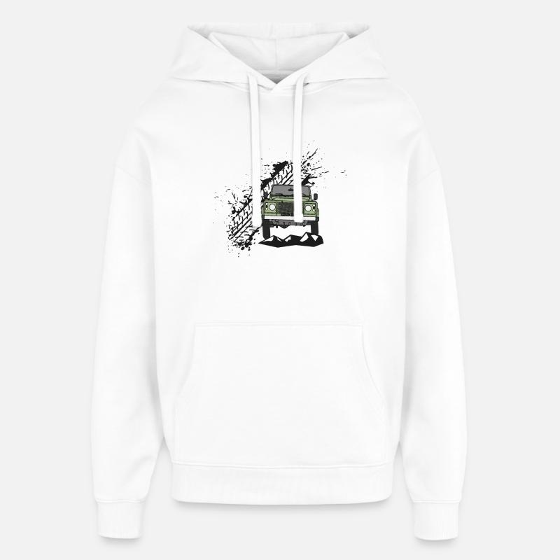 Defender Splash Front - Oversized Unisex Hoodie by Stanley/Stella - white
