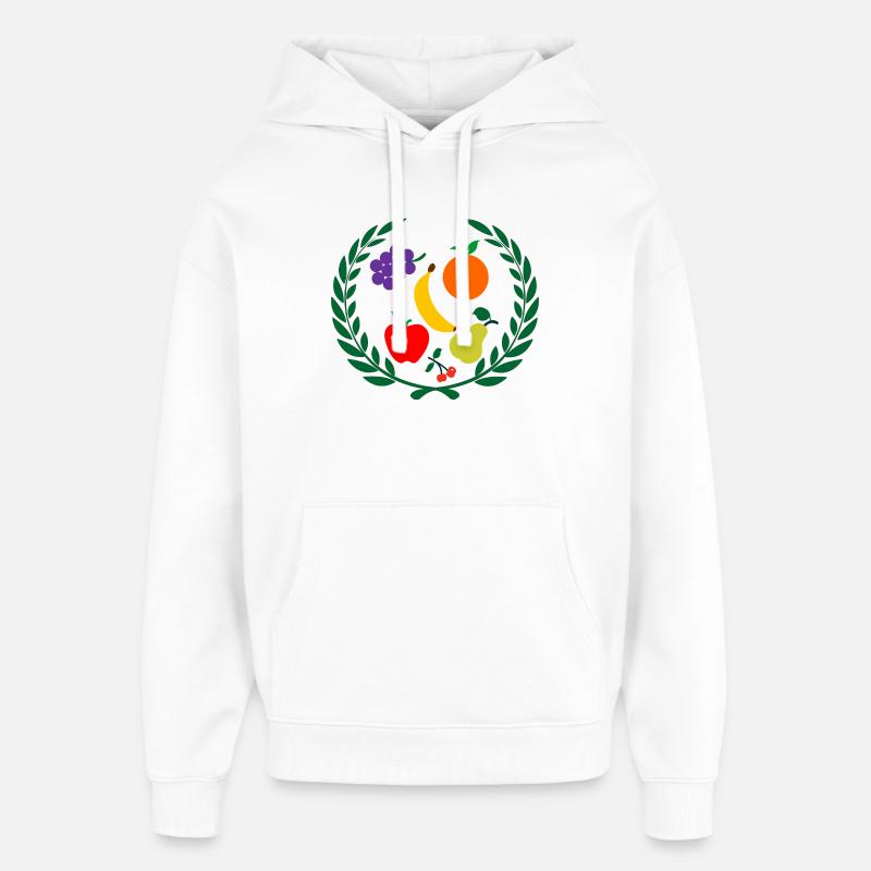 Fruit en couronne de laurier - Sweat à capuche unisexe Stanley/Stella Oversized - blanc