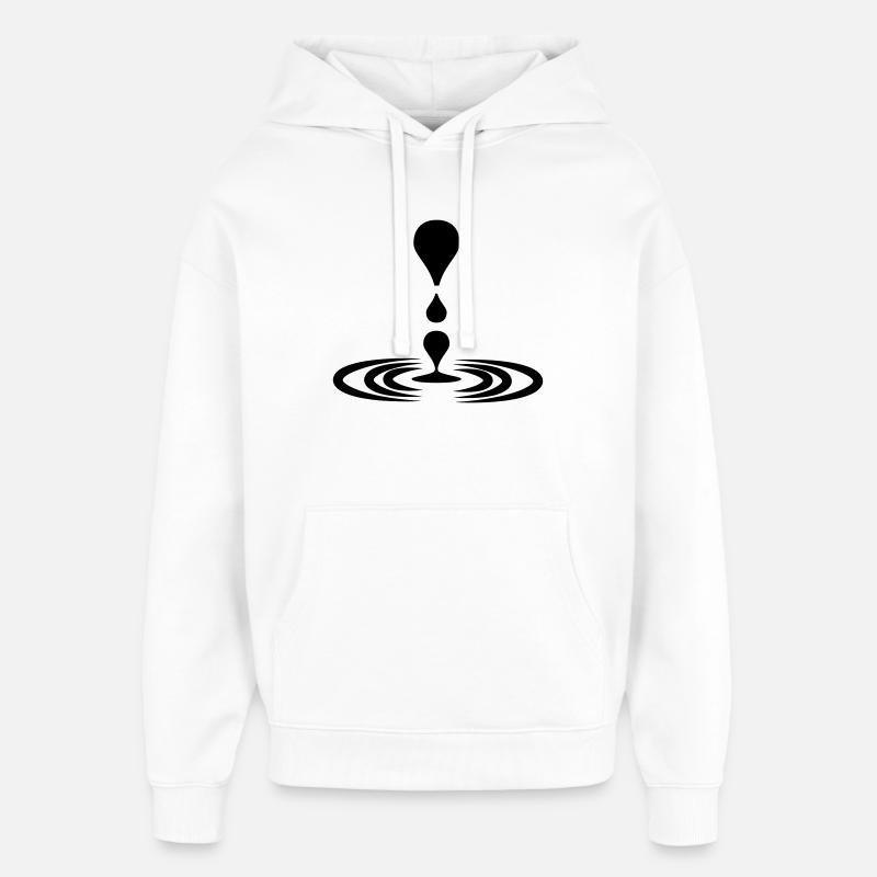 Goutte d’eau logo pleine conscience - Sweat à capuche unisexe Stanley/Stella Oversized - blanc