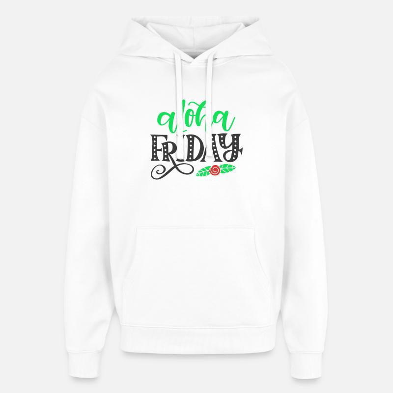 Aloha Vendredi - Sweat à capuche unisexe Stanley/Stella Oversized - blanc