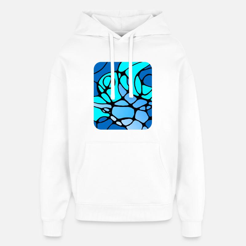 Conception abstraite moderne neurographique - Sweat à capuche unisexe Stanley/Stella Oversized - blanc