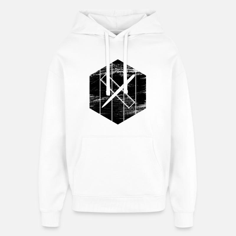 Croquis de plume et de règle - Sweat à capuche unisexe Stanley/Stella Oversized - blanc