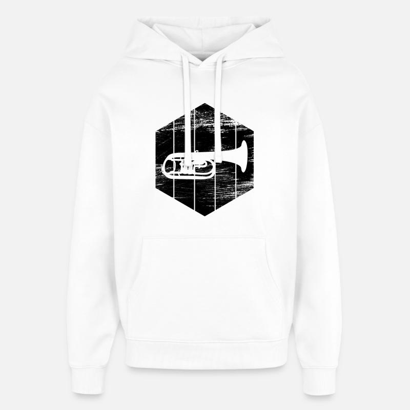 Trompette - Sweat à capuche unisexe Stanley/Stella Oversized - blanc