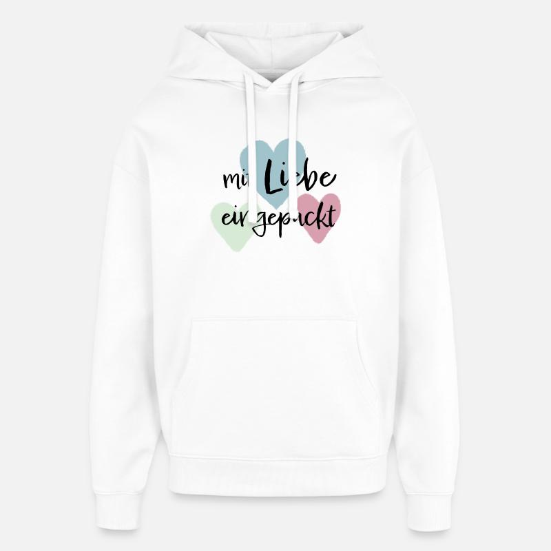 Mit liebe eingepackt - Oversized Unisex Hoodie von Stanley/Stella - Weiß
