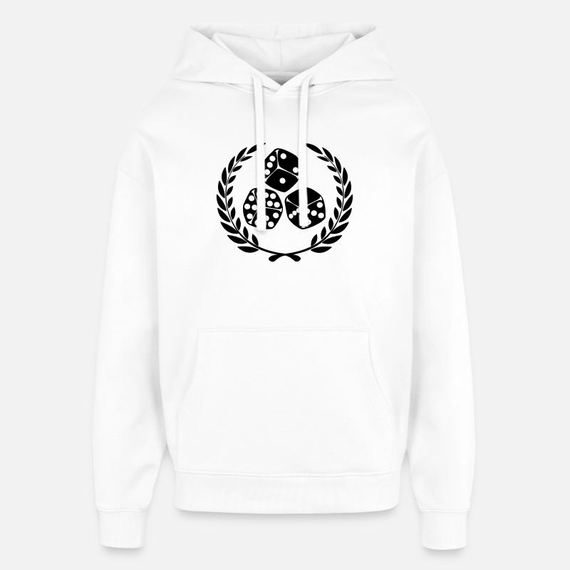 Dés en couronne de laurier - Sweat à capuche unisexe Stanley/Stella Oversized - blanc
