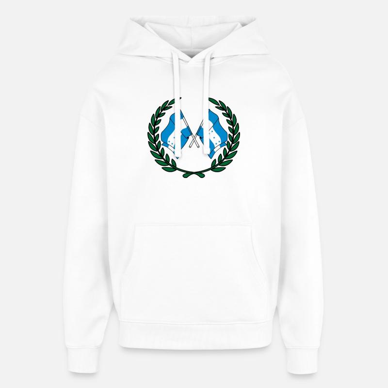 Drapeaux Honduras en couronne de laurier - Sweat à capuche unisexe Stanley/Stella Oversized - blanc