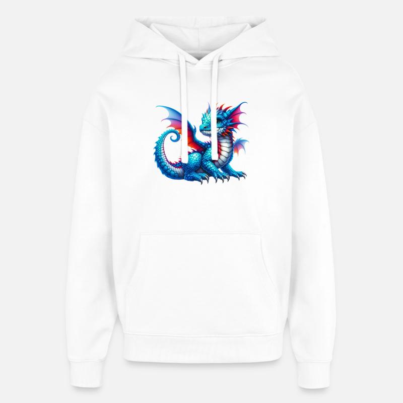 Dragon - Oversized Unisex Hoodie by Stanley/Stella - white