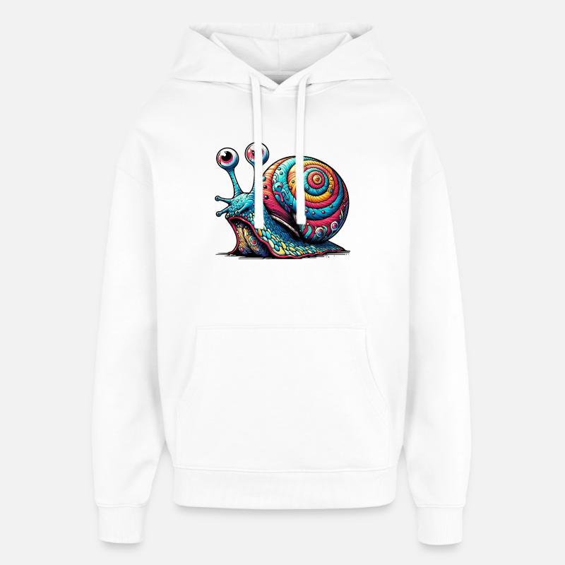 Escargot - Sweat à capuche unisexe Stanley/Stella Oversized - blanc