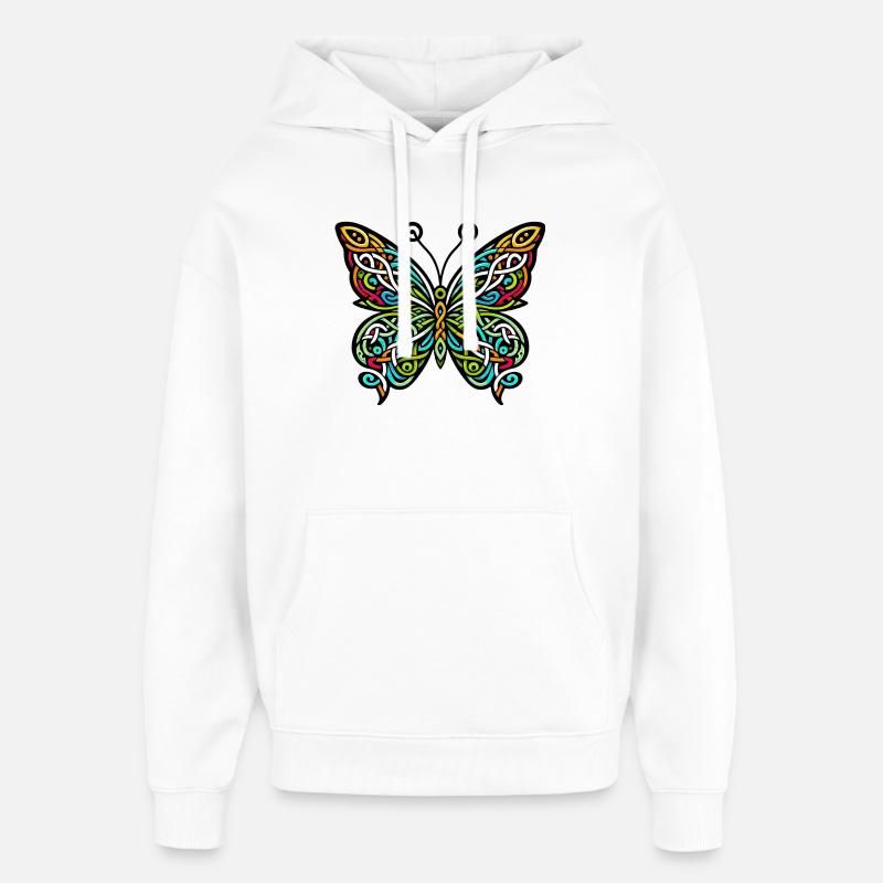 Papillon - Sweat à capuche unisexe Stanley/Stella Oversized - blanc