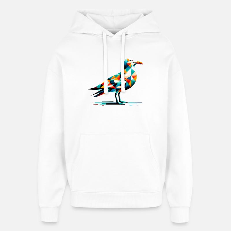 Möwe - Oversized Unisex Hoodie von Stanley/Stella - Weiß