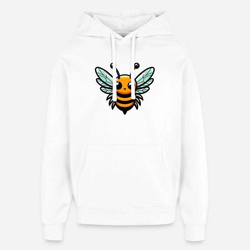 Abeille - Sweat à capuche unisexe Stanley/Stella Oversized - blanc