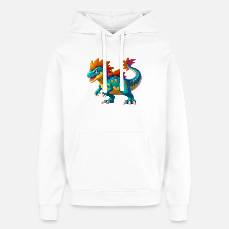 Dinosaure - Sweat à capuche unisexe Stanley/Stella Oversized - blanc
