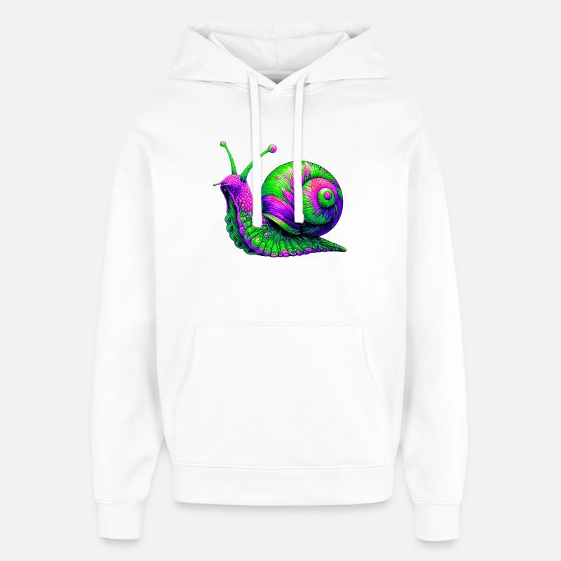 Escargot - Sweat à capuche unisexe Stanley/Stella Oversized - blanc