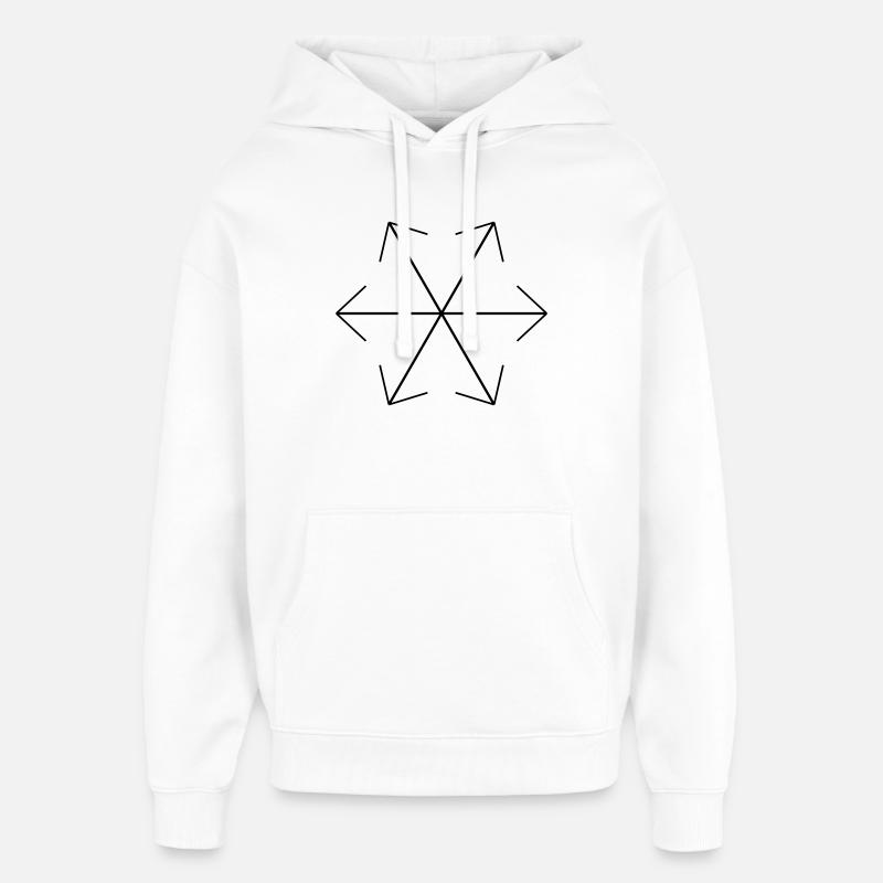 Conception de motifs géométriques abstraits - Sweat à capuche unisexe Stanley/Stella Oversized - blanc