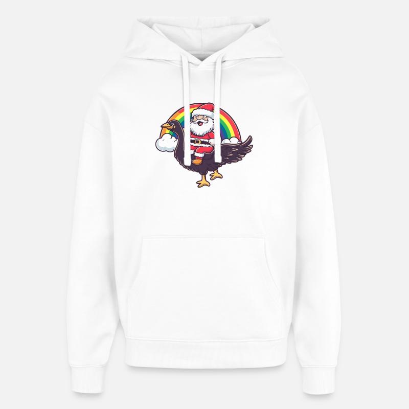 Bouquet Père Noël Noël - Sweat à capuche unisexe Stanley/Stella Oversized - blanc