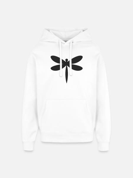 Libelle Silhouette  - Oversized Unisex Hoodie von Stanley/Stella - Weiß