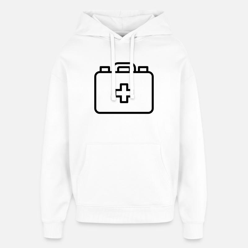 trousse de secours - Sweat à capuche unisexe Stanley/Stella Oversized - blanc