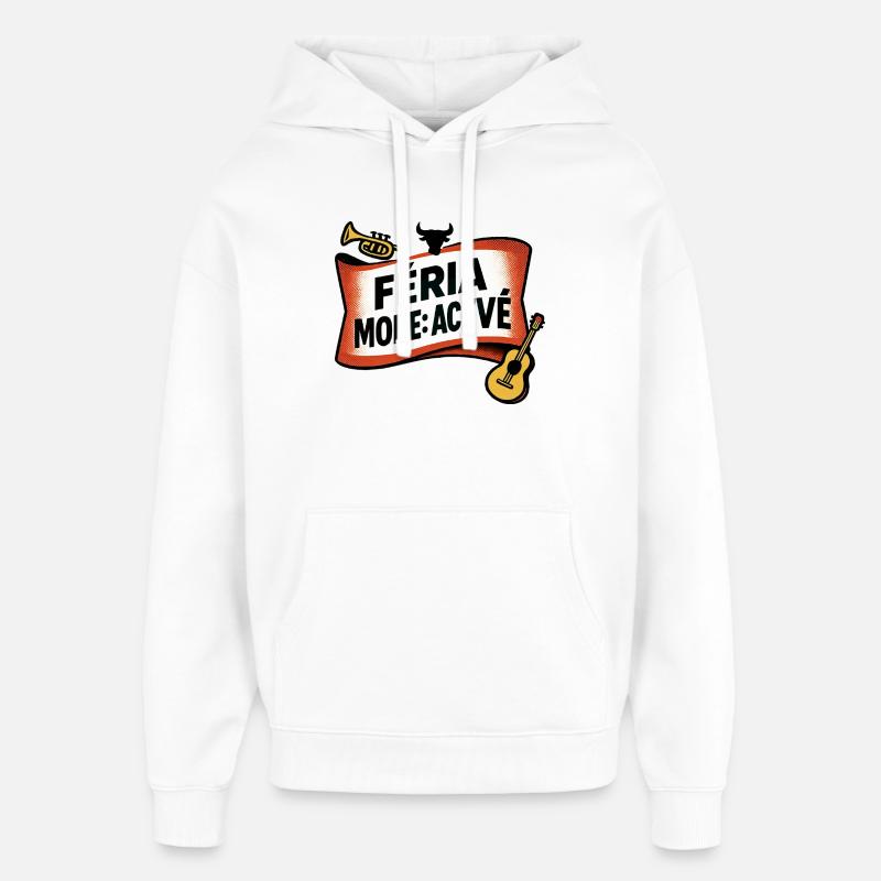 Féria mode : activé - Sweat à capuche unisexe Stanley/Stella Oversized - blanc