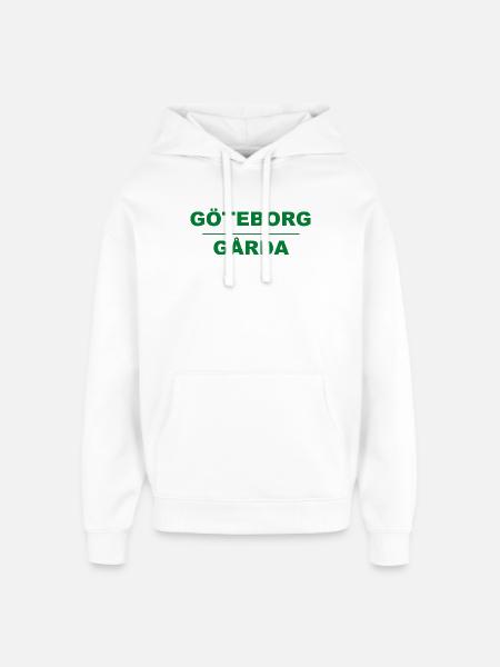 Göteborg Gårda – Green-black design - Oversized Unisex Hoodie by Stanley/Stella - white