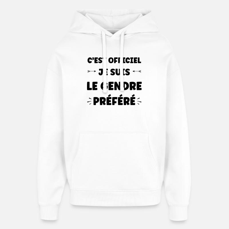 gendre - Sweat à capuche unisexe Stanley/Stella Oversized - blanc