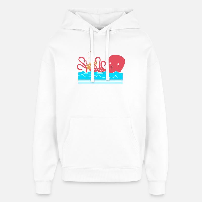Octopus Octopus Octopus Octopus Squid - Oversized Unisex Hoodie by Stanley/Stella - white