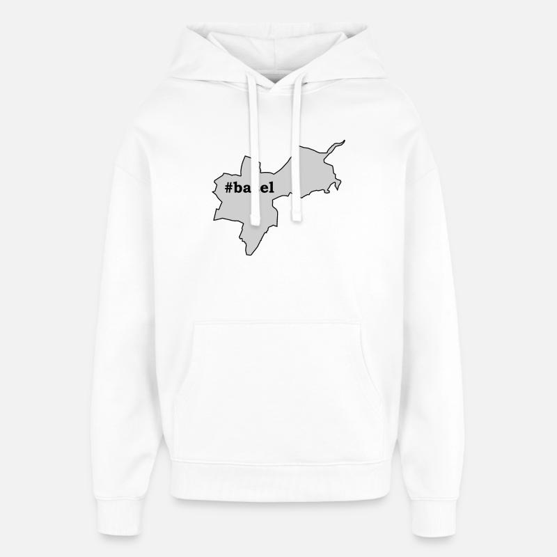 BS Bâle-Stadt - Sweat à capuche unisexe Stanley/Stella Oversized - blanc