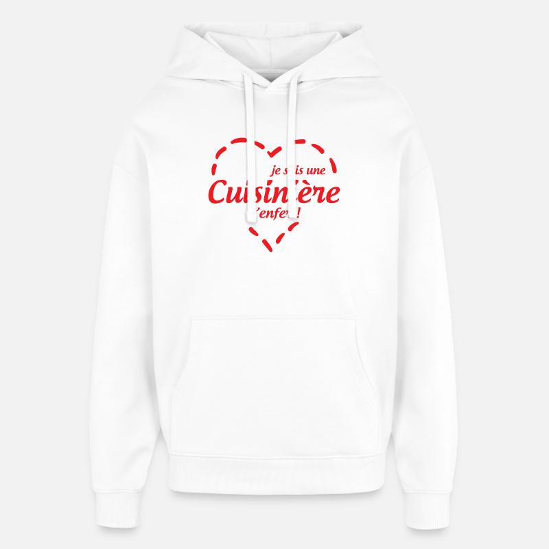 cuisinière d'enfer - Sweat à capuche unisexe Stanley/Stella Oversized - blanc
