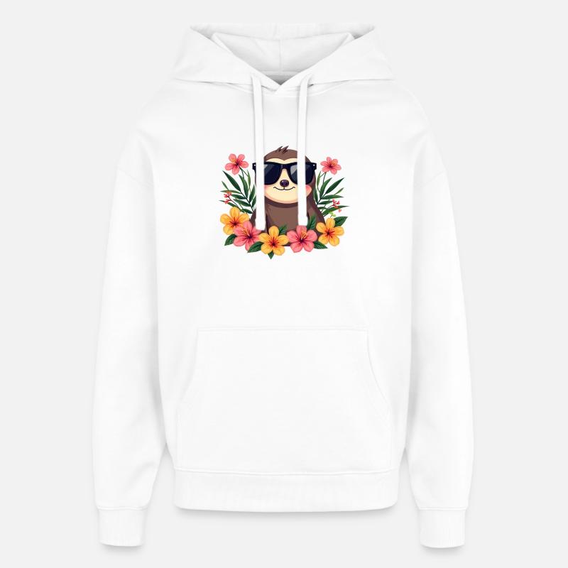 Paresse - Sweat à capuche unisexe Stanley/Stella Oversized - blanc