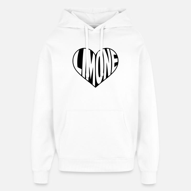 Limone, lac de Garde, au cœur - Sweat à capuche unisexe Stanley/Stella Oversized - blanc