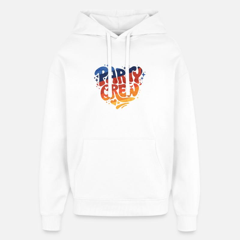 Party Crew Herz Gradient - Oversized Unisex Hoodie von Stanley/Stella - Weiß