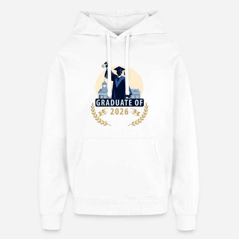 Abschluss 2026 mit einem Diplom - Oversized Unisex Hoodie von Stanley/Stella - Weiß