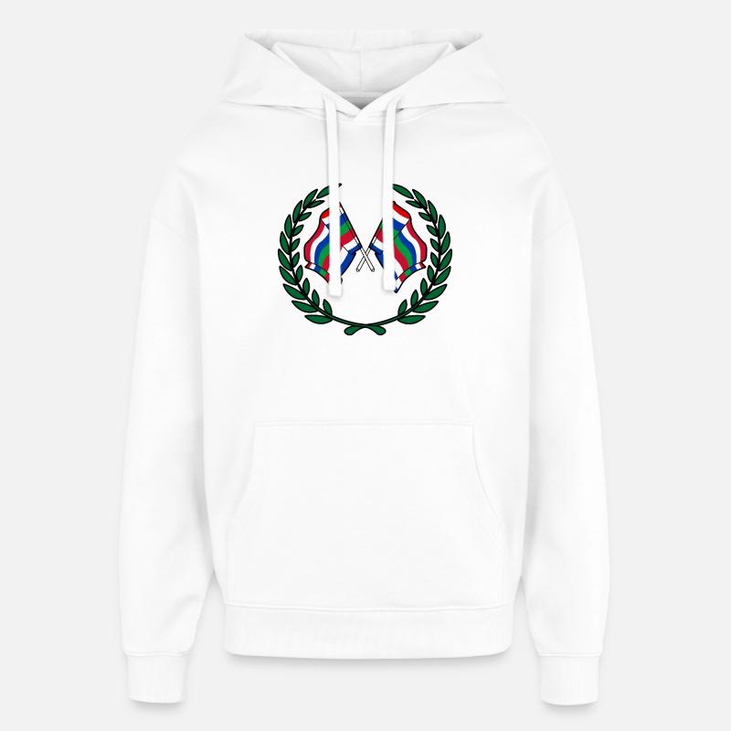 Schier Laurel Flags – Island Pride - Sweat à capuche unisexe Stanley/Stella Oversized - blanc