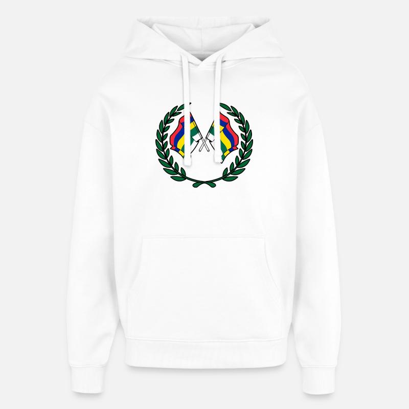 Terschelling Laurel Custom – Island Edition - Oversized Unisex Hoodie by Stanley/Stella - white