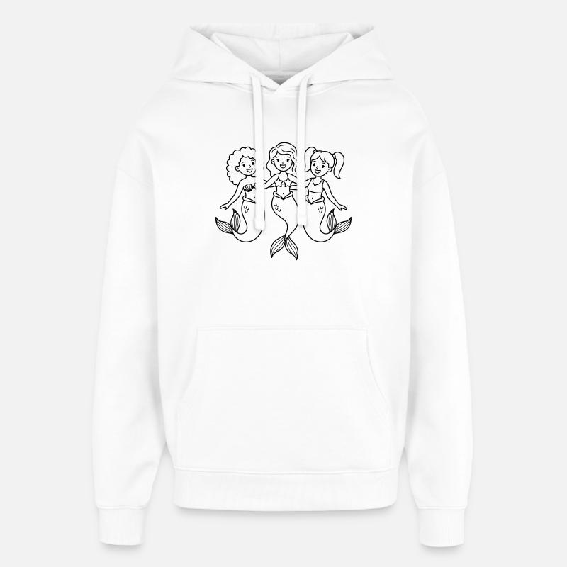 Sirènes - Sweat à capuche unisexe Stanley/Stella Oversized - blanc