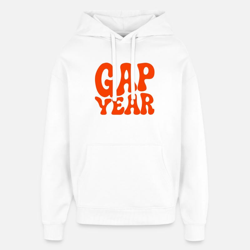 Gap Year - Oversized Unisex Hoodie von Stanley/Stella - Weiß