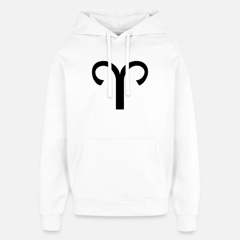 Sternzeichen Widder - Oversized Unisex Hoodie von Stanley/Stella - Weiß