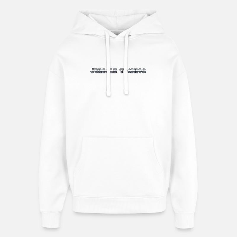 Imprimé techno jungle vif - Sweat à capuche unisexe Stanley/Stella Oversized - blanc