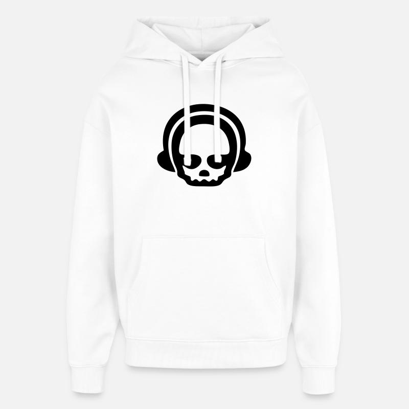 Casque crâne 1Clr - Sweat à capuche unisexe Stanley/Stella Oversized - blanc