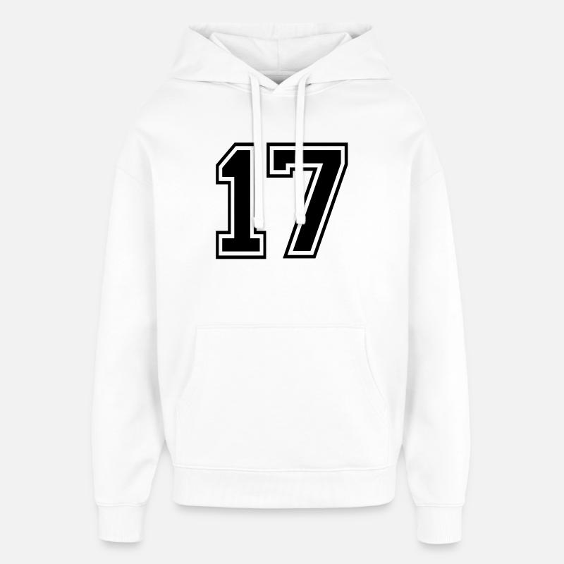 17 - Oversized Unisex Hoodie von Stanley/Stella - Weiß