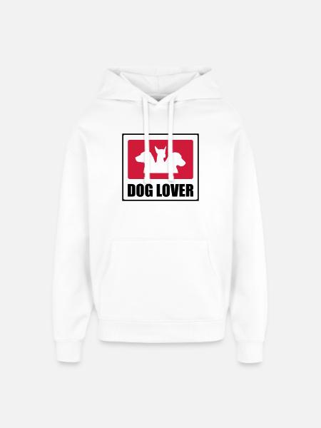 Dog Lover - Oversized Unisex Hoodie by Stanley/Stella - white