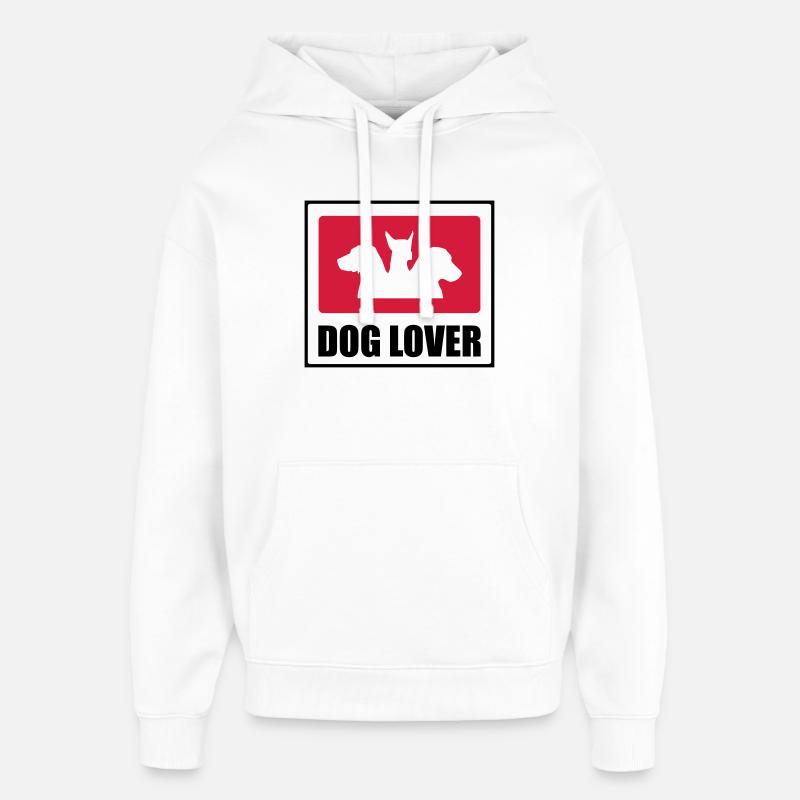 Dog Lover - Sweat à capuche unisexe Stanley/Stella Oversized - blanc