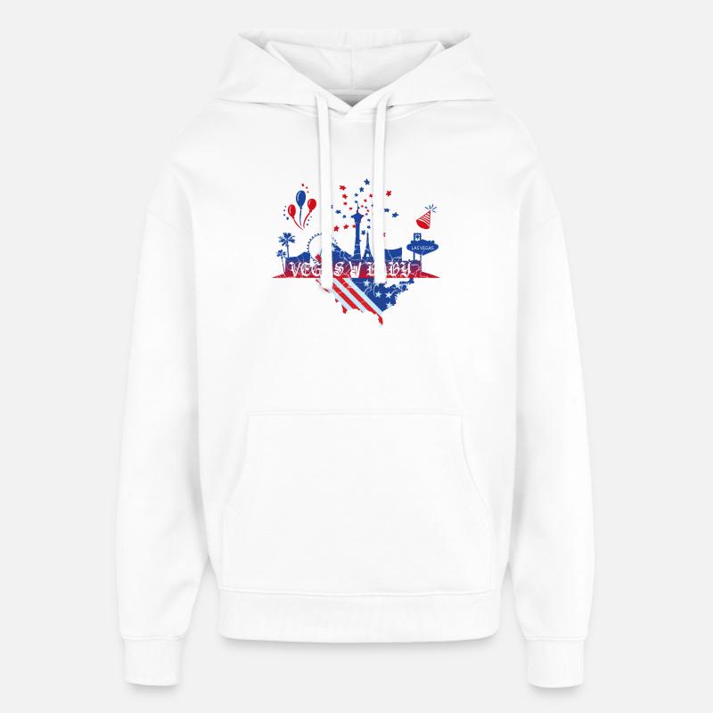 Bébé de Las Vegas - Sweat à capuche unisexe Stanley/Stella Oversized - blanc